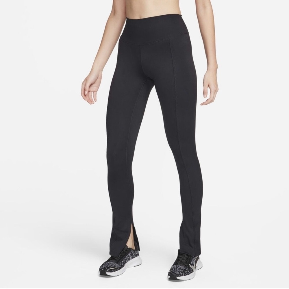 Nike One Women's Black Split-Hem Leggings-NWT-size 3X